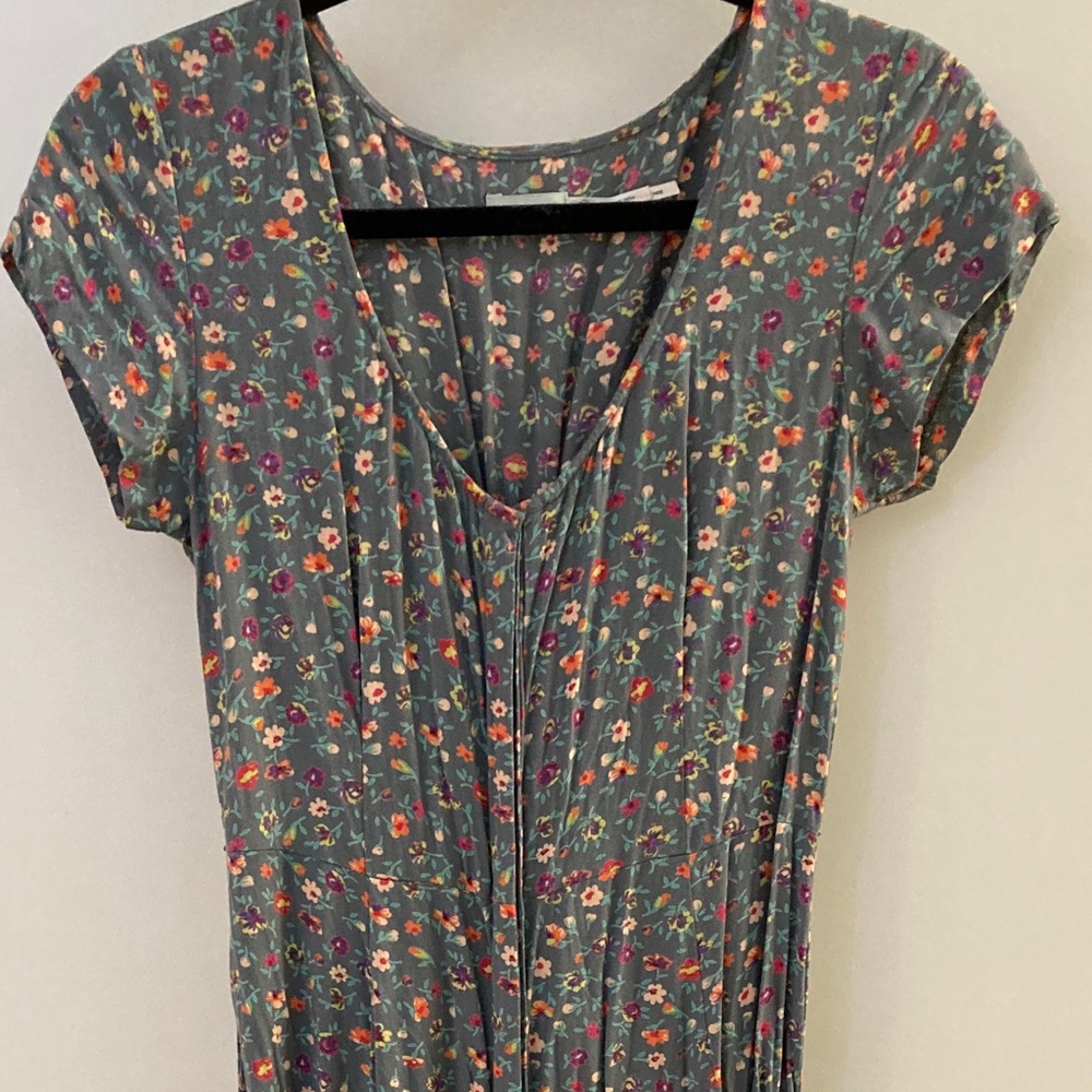 Kimchi Blue floral button front tie back romper
